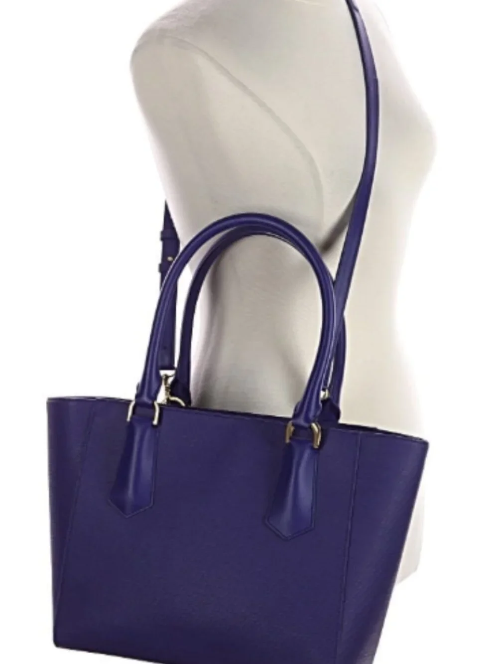 Dagne Dover Blue Structured Satchel / Work Bag